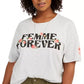 Love Tribe Women's Plus Femme Forever Cropped T-Shirt Gray Size 1X