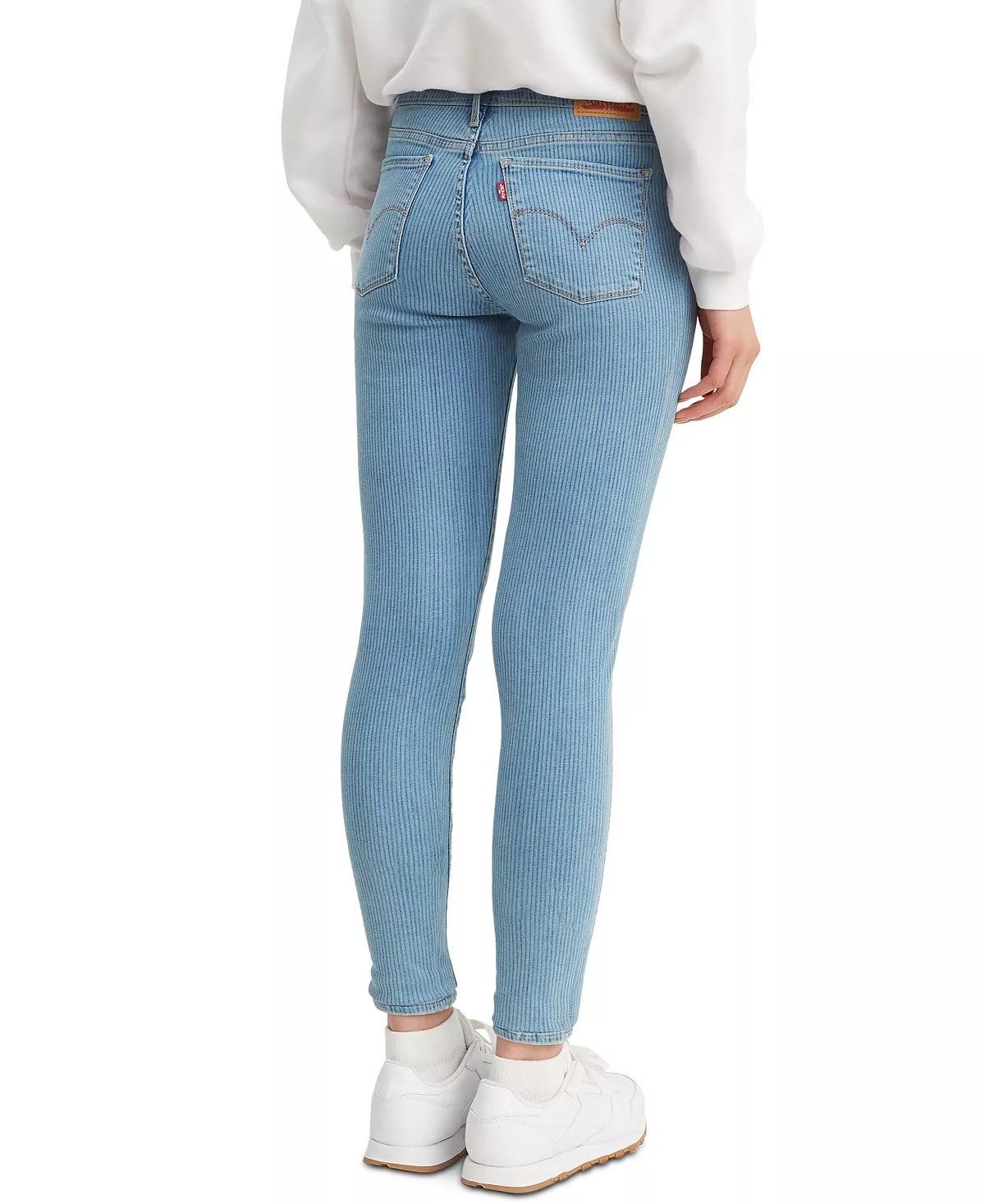 Levi's Women's 710 Striped Super Skinny Jeans Blue Size 31x30