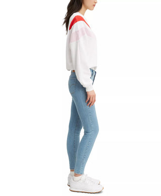 Levi's Women's 710 Striped Super Skinny Jeans Blue Size 31x30