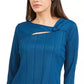 Alfani Women's Asymmetrical Printed Top Blue Size X-Large