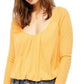 Free People Women's Bondi Thermal Top Yellow  Size Large