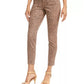 Style & Co Women's Curvy Fit Skinny Printed Jeans Beige Size 12