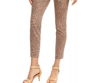Style & Co Women's Curvy Fit Skinny Printed Jeans Beige Size 12