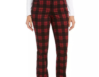 Charter Club Women's Plaid Lexington Jeans Black Size 8 Petite