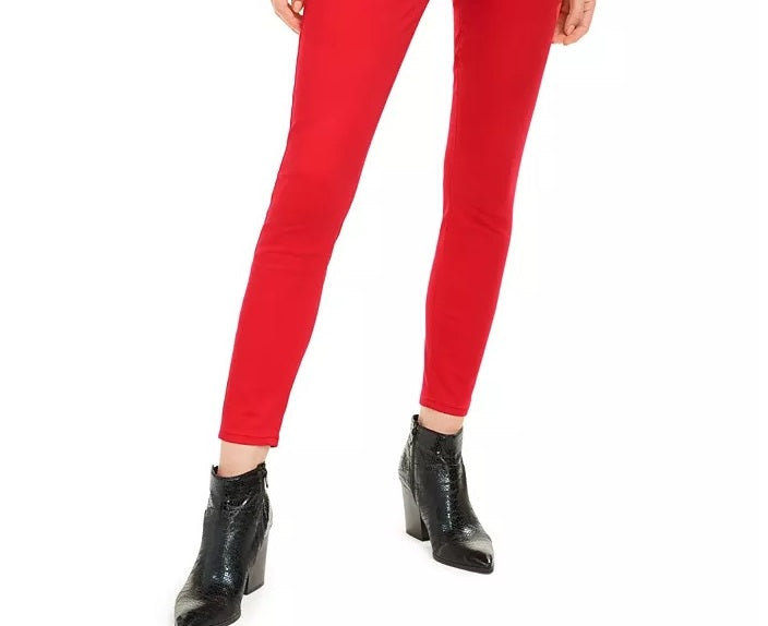 Kendall + Kylie Women's High Rise Skinny Jeans Red Size 26