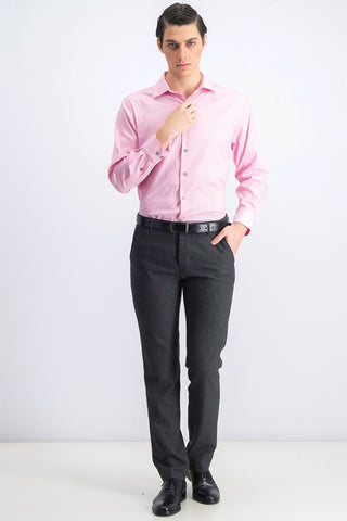 Alfani Men's Athletic Fit Alfatech Dobby Shirt Pink Size L