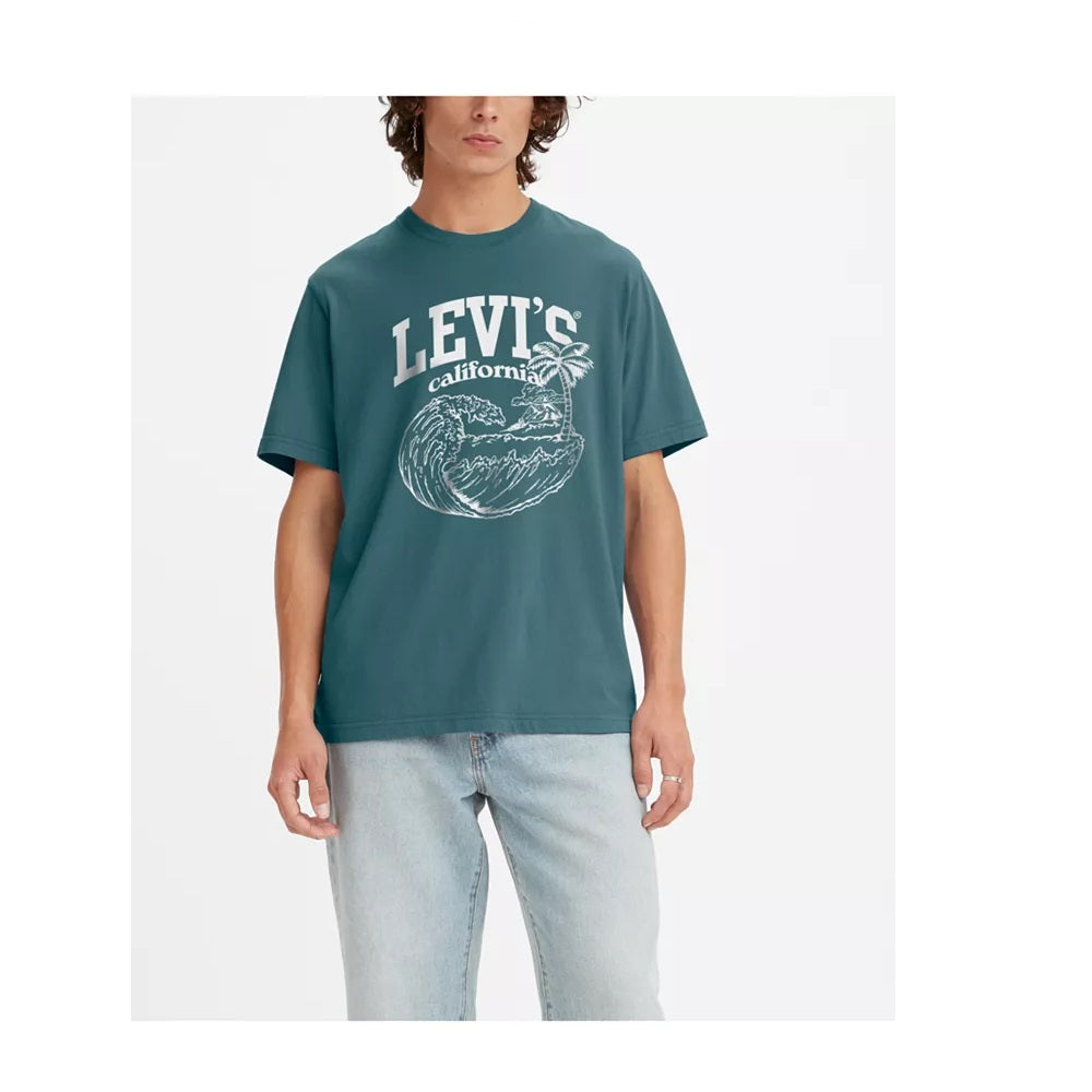 Levi's Men's New York Graphic T-Shirt Green Size M