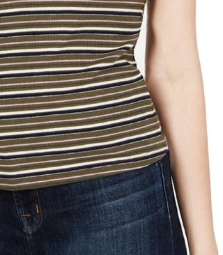 Hippie Rose Women's Juniors Knit Ribbed T-Shirt Black Size Small