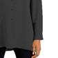 Alfani Women's Button Down Tunic Top Black Size Large