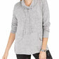 Style & Co Women's Drawstring Cowl Neck Sweater Grey Size X-Small