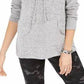 Style & Co Women's Drawstring Cowl Neck Sweater Grey Size X-Small