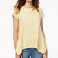 Style & Co Women's Golf Shirt 5 Iron Performance Polo Yellow Size Large