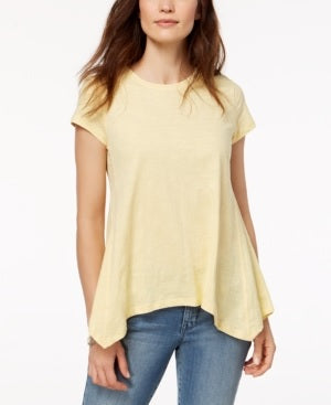Style & Co Women's Golf Shirt 5 Iron Performance Polo Yellow Size Large