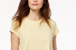Style & Co Women's Golf Shirt 5 Iron Performance Polo Yellow Size Large