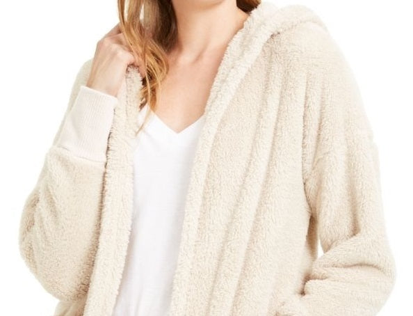 Hippie Rose Juniors' Cozy Cardigan White Size X-Large