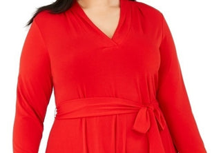 Charter Club Women's Belted Dress RedSize Square 18
