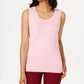 Charter Club Women's Sleeveless Crew Neck Sweater Pink Size X-Large