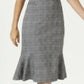 NY Collection Women's Plaid Peplum Skirt Black Size Petite Medium