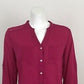 Charter Club Women's Roll Tab Button Down Top Pink Size X-Large