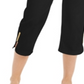 JM Collection Women's Embellished Cuff Capri Pants Black Size Large