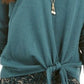 Style & Co Women's Tie Front Sweater Green Size X-Large
