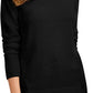 Karen Scott Women's Cotton Mock Neck Sweater Black/White Size Small