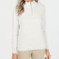 Karen Scott Women's Cotton Mock Neck Pullover White Size Petite L