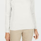Karen Scott Women's Cotton Mock Neck Pullover White Size Petite L