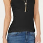 Style & Co Women's Lace Trim Tank Top Black Size PP
