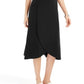 JM Collection Women's Solid Tulip Hem Skirt Black Size Small