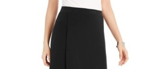 JM Collection Women's Solid Tulip Hem Skirt Black Size Small
