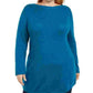 Karen Scott Women's Solid Curved Hem Tunic Green Size Medium