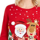 Karen Scott Women's Friendly Santa Sweater Red Size Large