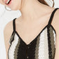 Hooked Up By Iot Junior's Sleeveless Open Knit Cropped Top Black Size S