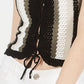 Hooked Up By Iot Junior's Sleeveless Open Knit Cropped Top Black Size S