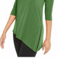 Alfani Women's Front Cutout Cold Shoulder Top Green Size Medium