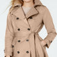 London Fog Women's Belted Double Breasted Trench Coat Brown Size Large