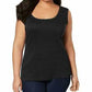 Karen Scott Women's Scoop-Neck Cotton Tank Top Bone  Size X-Large