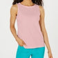Charter Club Women's Textured Cotton Tank Top Pink Size X-Large