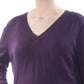 Karen Scott Women's V-Neck Solid Sweater Purple Size X-Small
