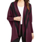 Alfani Women's Striped Open Front Cardigan Red /Black  Size SM