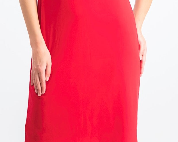 JM Collection Women's Petite Zip-Neck Dress Red Size Petite Small
