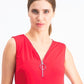 JM Collection Women's Petite Zip-Neck Dress Red Size Petite Small