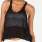 Hooked Up By Iot Juniors' Crochet Knit Tank Top Black Size X-Large