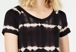 Ultra Flirt Juniors' Printed Tie-Front T-Shirt Black Size X-Small