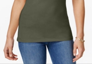 Planet Gold Junior's Aveto Stretch Knit with Adjustable Straps Camisole Green Size X-Large