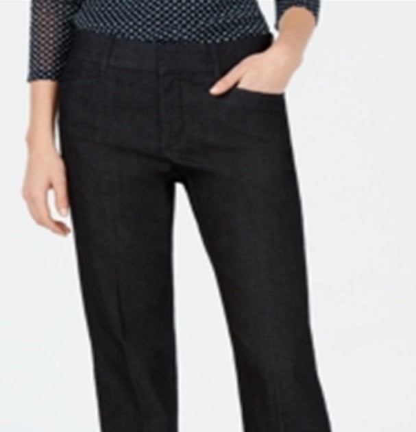 Charter Club Women's Tummy Control Trouser Stretch Pants Black Size 10