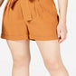 Bar III Women's Crepe Belted Shorts Brown Size 0