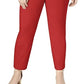 Charter Club Women's Chelsea Tummy Control Skinny-Leg Ankle Pants Red Size 14
