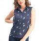 Charter Club Women's Petite Floral-Print Shirt Black Size 16 Petite